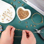120Pcs 15mm Stainless Steel Lobster Clasps Gold Plated Lobster Claw Clasps Fasteners Hooks for DIY Necklace Bracelet Jewelry Making - color: Gold plated, size: 15mm