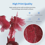 ANYCUBIC 3D Printer Resin, 405nm SLA UV-Curing Resin with High Precision and Quick Curing & Excellent Fluidity for LCD 3D Printing (Clear Red, 1kg) - color: Clear Red, size: 1kg