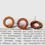DoreenBeads 30Pcs Natural Wooden Stud Earrings Posts with Loop for Jewelry Making- Ring Shaped Wood Earring Posts with Ear Backs for Women DIY Earring Making Personalized Jewelry Findings - color: Ring