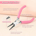 5-Inch Round Nose Pliers for Jewelry Making Wire Bending Tools Wire Looping Plier Small Needle Nose Pliers Smooth Jaws Mini Jewelry Making Supplies for Creating Bracelets Earrings Necklaces - style: Round Nose Pliers