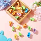 FASHEWELRY 20Pcs Colorful Large Number Beads 22mm Big Number 0-9 Beads Iridescent 3D Large Hole Slider Bead for Friendship Bracelets Keychains Pens Making - color: 0Colorful Number