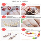 3-Roll, Copper & Beaded Wire Set for Jewelry Making, Bendable Curve (24 Gauge) - size: 24 Gauge