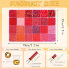 SONGIN 62,300pcs Seed Beads kit with Bugle Beads, 7 Boxes Assorted Glass Bead Set for Jewelry Making, Featuring 2mm Seed & Long Short Tube Bead for DIY Bracelets, Necklaces, and Crafts