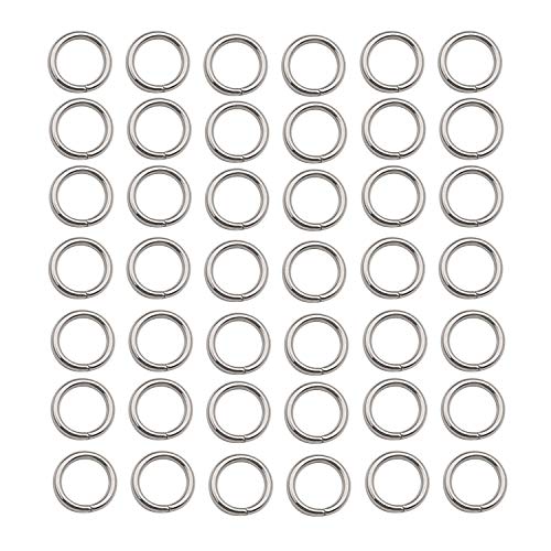 500 pcs Stainless Steel Split Rings Jump Rings Connector Rings for Jewelry Making Necklaces Bracelet Earrings Keychain DIY Craft (12609-8mm) - size: 8mm