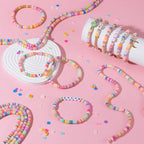 Pandahall 10 Strands Candy Color Flat Round Disc Beads for Bracelets, Necklaces, Earrings - 6mm Polymer Clay Heishi Beads - color: 10 Rainbow Colors