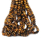 ICAI Beads 5x8mm Natural (Tiger Eye, 5x8) Beads Rondelle Spacer Loose Beads for Jewelry Making DIY Crafts Design 1 Strand 15" APPR - color: Tiger eye, size: 5x8