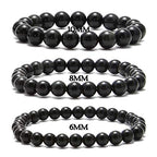 NCB 100pcs Original Natural Stone Beads Gemstone Round Loose Beads 6mm 8mm 10mm (Black Obsidian, 6mm 100Beads) - color: Black Obsidian, size: 6mm 100Beads