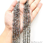 GM GemMartUSA Labradorite Natural Raw Chip Beads Strands | Semi-Precious | AAA+ Quality 1 Strand 34” | DIY Bracelet Jewelry Making, Healing Crystal Craft| 4-6mm - Gray Color Gemstones (CHLB-70001) - color: Labradorite (CHLB-70001)