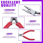 Swpeet 1589Pcs Jewelry Making Supplies Kit with Jewelry Making Tools, 3 Colors Jewelry Pliers Jewelry Wires, Multi-Styles Jewelry Findings and Charms, Necklace Chain Meature Tool Awl Tweezers Scissors - size: 3A