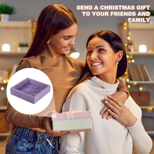 uxcell Stackable Jewelry Storage Tray, Empty Tray Drawer Organizer, Small Display Box for Earrings, Necklaces, Rings and Bracelets, Purple - color: Purple