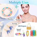 PAXCOO 5320Pcs Crystal Acrylic Beads for Jewelry Making, Round Faceted Bicone Gem Beads in 28 Colors (4 MM) - size: 4 MM