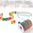 Elastic Jewelry Thread, 1mm Braided Thread, Used for Making Bracelets, Necklaces, DIY Crafts 100 Meters (Colorful 100 Meters) - color: Colorful 100 Meters