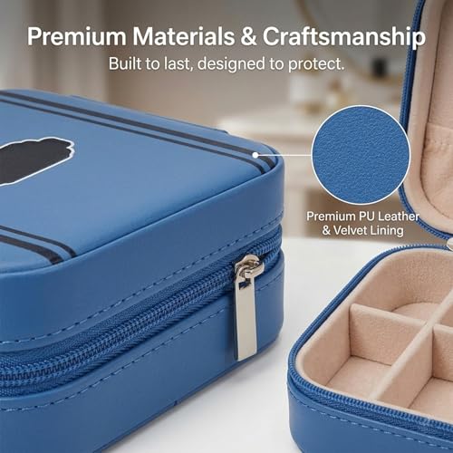 Teacher Jewelry Box, Teacher Appreciation Gifts Mini Jewelry Travel Case, Necklace Earring Ring Display Holder, Birthday Retirement Graduation Thank You Leather Storage for Teachers (A1) - color: A1