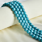 150pcs 8mm Blue Turquoise Beads Natural Gemstone Beads Round Loose Beads for Jewelry Making - color: Blue Turquoise, size: 8mm