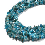 HAAMIIQII 5-8mm Natural Blue Apatite Chips Irregular Genuine Real Freeform Chip Loose Gemstone Beads Energy Healing Beads for Jewelry Making Strand 30 Inch - color: Blue Apatite