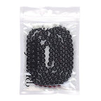 RUBYCA Round Opaque Painted Druk Czech Glass Beads Bulk for Jewelry Making, Strand (Black, 4mm) - color: Black, size: 4mm