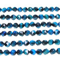 MJDCB Best Sellers Natural Stone Beads Faceted Polygon Sky Blue Tiger Eye Crystal Energy Stone Healing Power for Jewelry Making(8mm) - color: Sky Blue Tiger Eye