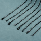 HARFINGTON 20 Pack 18 Inch Necklace Chains Bulk 2mm Black Plated Cable Chains with Lobster Clasps for Jewelry Making - color: Black, size: 18 Inch x 2mm