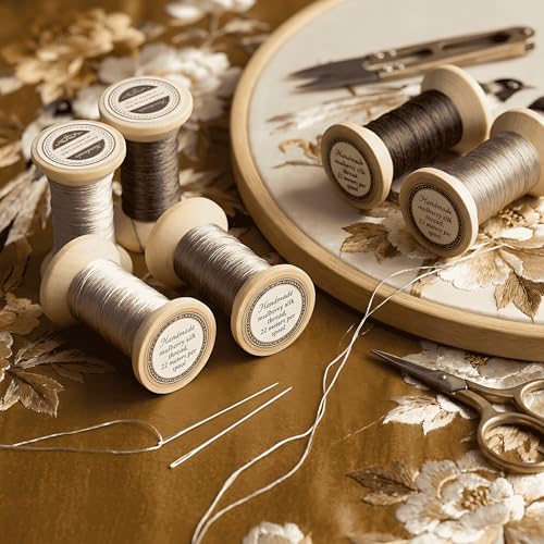 Natural 100% Mulberry Handmade Embroidery Silk Thread Silk Floss (23) - color: 23