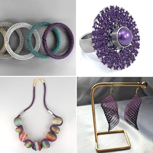 492FT Jewelry Wire 32 Gauge Tarnish-Resistant Copper Beading Wires Roll Bulk for DIY Crafts Jewelry Making, Purple Wire - color: Purple, size: 0.2mm