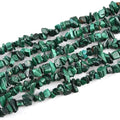 Genuine Malachite Chips Beads 5-8mm Irregular Shaped Tumbled Chip Stone Loose Bead for Jewelry Making 1 Strand 32" - color: Malachite