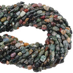 Natural Stone Beads 6-8mm Indian Agate Oval Irregular Freeform Tumbled Loose Gemstone Beads for Jewelry Making 15 Inch Strand 50-55 Pcs - color: India Agate-1 strand15”-approx. 55 beads