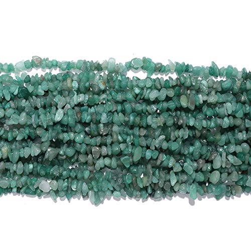 BEADIA Irregular Natural Green Aventurine Jade Stone Loose Semi Gemstone Beads for Jewelry Making 5-8mm 80cm - color: Green Aventurine Jade, size: 5-8mm 80cm