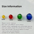 850pcs Acrylic Round Faceted Beads 6mm 8mm 10mm 12mm Faceted Round Spacer Beads for Bracelets Necklace Earring DIY Jewelry Making Craft(Mix Colors) - color: Mix Colors