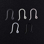 AKOAK 50pc 0.65mm Non-Allergenic Plastic Ear Wire Hooks Earring Findings fit DIY Jewelry (Pink Gold) - color: Pink gold