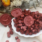 250pcs Burgundy Wax Seal Beads, Andotopee Premium Metallic Wine Red Sealing Wax Pellets for Stamp Seals, Wedding Invitations, Letter Envelopes, Scrapbook DIY Crafts & Formal Documents - color: Wine Red
