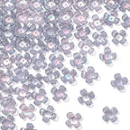 100pcs Cherry Blossom Beads, 5-Petal Acrylic Flower Beads, Mini Spacer Hair Accessories Halloween Christmas for Bracelets Earring Jewelry Making- Gray - color: Gray