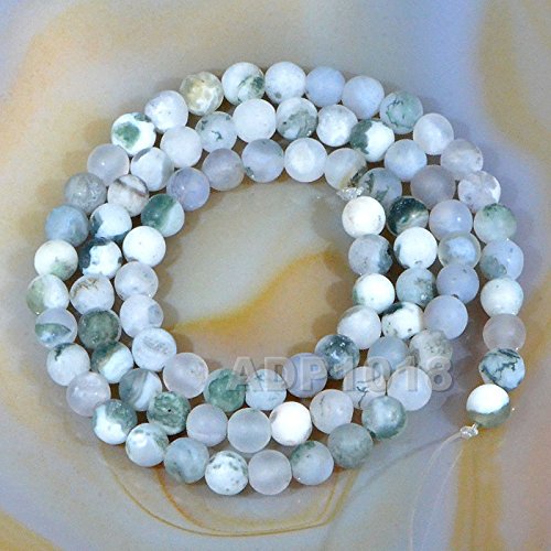 AD Beads Beautiful Natural Matte Gemstone Round Spacer Loose Beads 4-12mm (4mm, 35 Matte Ocean Jasper) - color: 35 Matte Ocean Jasper, size: 4mm