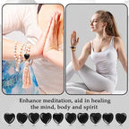 Gerrii 50 Pcs Heart Healing Stone Bulk Quartz Heart Inspirational Stones Gift for Women Love Pocket Polished Natural Energy Balancing Meditation 0.8 Inch(Black) - color: Black