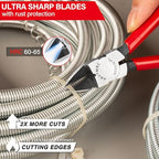 HAUTMEC 6" Flush Cutters Ultra Sharp Flush Cut Pliers Small Wire Cutters for Crafting, Spring Loaded and Non-slip Grip Wire Snips for Plastic, Jewelry Marking, Zip Tie, Artificial Flowers, HT0318 - color: 6 Inch-1pcs