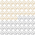 Joez Wonderful 60Pcs Ocean Charms for Jewelry Making, Gold Silver Jewel Charm Metal Beach Charm Pendants, Hypoallergenic Round Ring Hoops for DIY Beads Bracelet Earring Necklace Jewelry Making