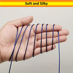 2 mm 330 Feet Satin Nylon Cord String for Jewelry Making Bracelet Necklaces Beading Thread Rattail Macrame Kumihimo Chinese Knot Craft Navy Blue - size: Navy Blue