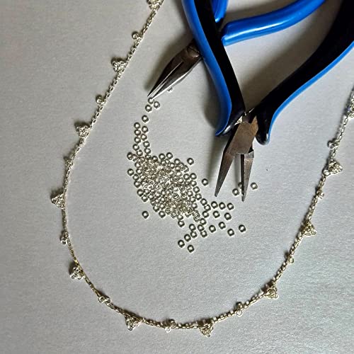 2MM Sterling Silver Jump Rings 100PCS 2MM Jump Rings Small 2MM Jump Ring Open Jump Rings for Jewelry Making for Miniature Jewelry Making Stainless Steel 2MM Jump Rings for Jewelry Making - color: Silver