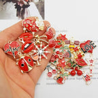 30pcs Mixed Enamel Charms Pendants for Jewelry Making Bulk lot Necklace Earrings Bracelet Craft Findings - color: Red