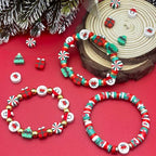 ZSFLZS Gold Beads Christmas Polymer Clay Beads Bracelet Making Kit, Round Spacer Bead 3/4/6/8mm 4 Size Smooth Ball Christmas Bead for Jewelry MakeDIY Bracelet, Necklace, Earring Making - color: Gold+ soft beads
