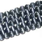 HAAMIIQII 60pcs 6mm Gray Cat Eye Beads Round Loose Gemstone Beads for Jewelry Making Strand 15 Inch - color: Gray, size: 6mm (60pcs)