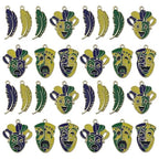 Sailanzi 21pcs Alloy enamel carnival classic comedy tragedy mask Jewelry Making DIY Keychain Earrings Pendant Various Design Charms for Jewelry Making Bracelets Necklace(SN1095) - color: SN1095