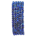 BEADIA Natural Lapis Lazuli Beads 4x2mm 120pcs Faceted Rondelle Loose Semi Gemstone Beads for Jewelry Making Design - color: Lapis Lazuli