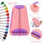 Rdfmy Friendship Bracelet Making Kit for Girls, Arts and Crafts Bracelets String Maker Kit for Kids Ages 8-12 Christmas Birthday Gifts Pink with Purple - color: Pink