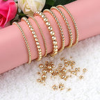 200pcs 14K Gold Round Beads,Durables Beads that Do Not Fade Easily,Seamless Spacer Beads,Brass Loose Beads,Gold Beads for Jewelry Making (5MM) - size: 5MM-200pcs