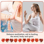 Gerrii 50 Pcs Heart Healing Stone Bulk Quartz Heart Inspirational Stones Gift for Women Love Pocket Polished Natural Energy Balancing Meditation 0.8 Inch(Red Carnelian Agate) - color: Red Carnelian Agate
