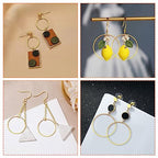 40pcs Earrings Beading Hoop for Jewelry Making,50mm Earrings Findings Hoops Open Back Bezel Pendants Round Beading Hoop for Jewelry Finding Supplies DIY Craft Earring Women Gifts(Gold) - color: 40pcs;50mm;Gold