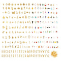 352 Pcs Assorted Charms for Jewelry Making,Mixed Enamel KC Gold Alloy Letter Pendants,Wholesale Bulk Jewelry Charms for DIY Necklace Bracelet Earring and Crafting - style: A3:Charms-252PCS