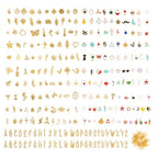 352 Pcs Assorted Charms for Jewelry Making,Mixed Enamel KC Gold Alloy Letter Pendants,Wholesale Bulk Jewelry Charms for DIY Necklace Bracelet Earring and Crafting - style: A3:Charms-252PCS