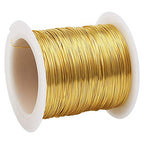 Pandahall 125 Feet Tarnish Resistant Copper Wire 26 Gauge Jewelry Beading Craft Wire for Jewelry Making (Golden)