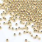 20pcs Adabele Real 1/20 14K Gold Filled Seamless 4mm (0.16 Inch) Tiny Small Round Loose Beads Spacer Non Tarnish for DIY Craft Jewelry Making JK2-A4 - color: 14K Gold Filled, size: 4mm (0.16") - 20pcs